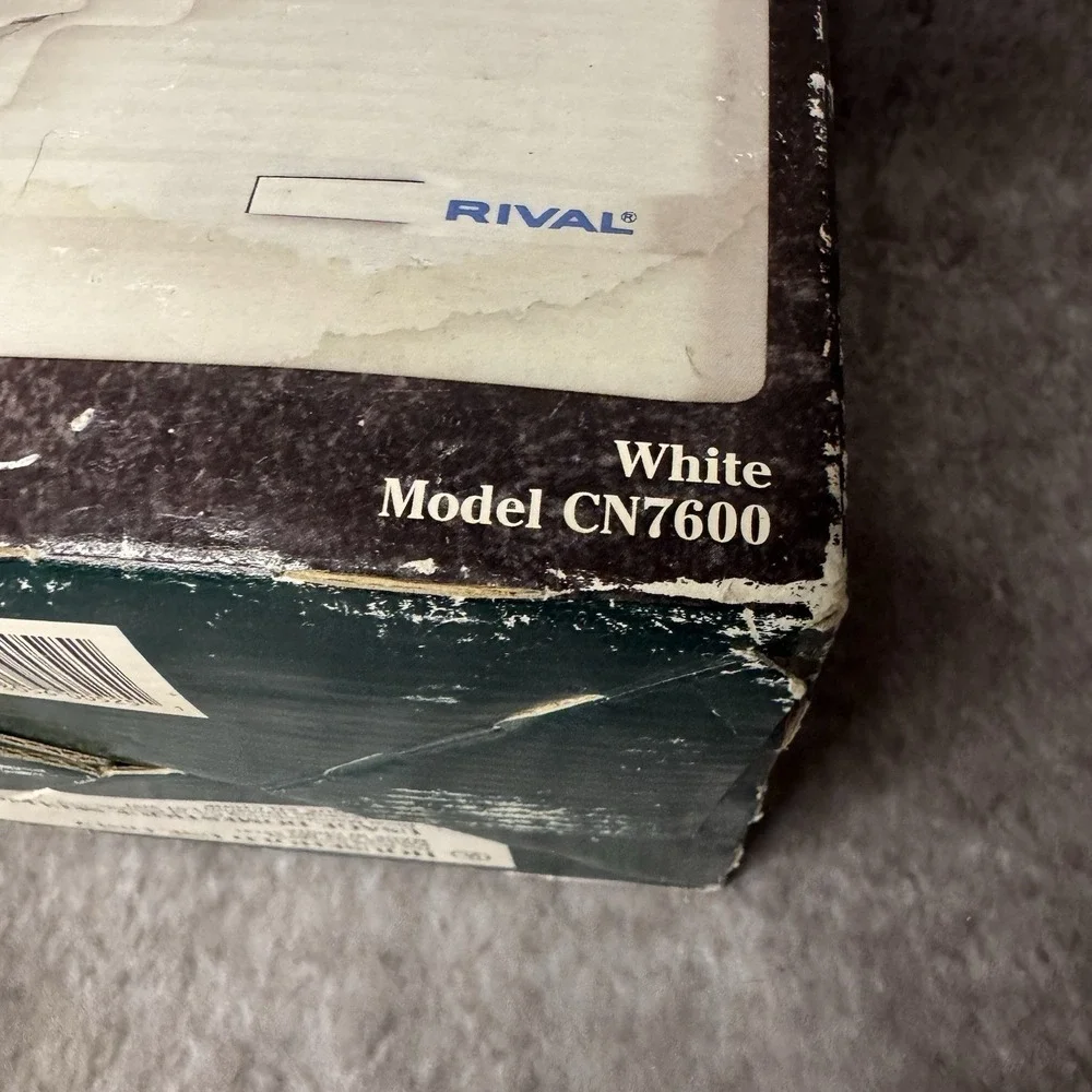 New Rival Electric Can Opener Space Saver Under Counter White Model CN7600